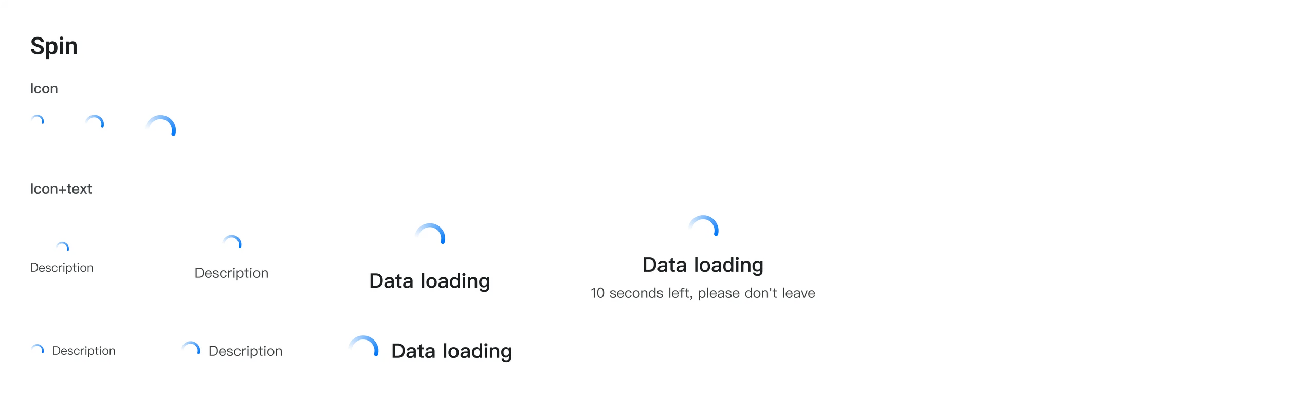 Spin (loading) states