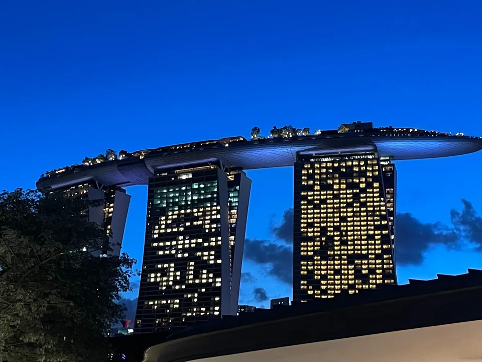 Marina Bay Sands in Singapore at dusk