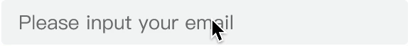 Typing into the default input